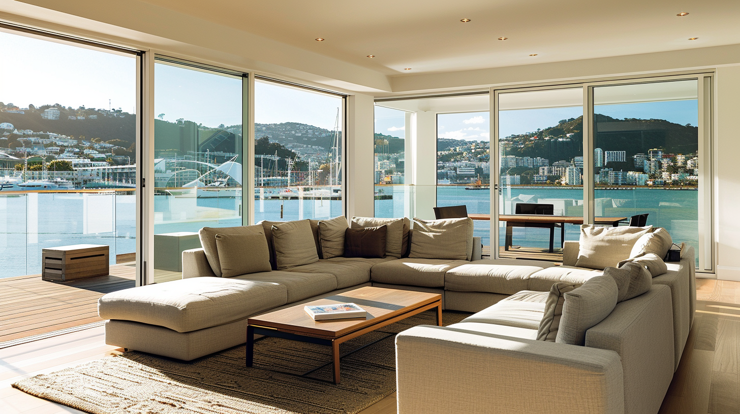 Raked and custom-shaped uPVC windows for unique Wellington home designs