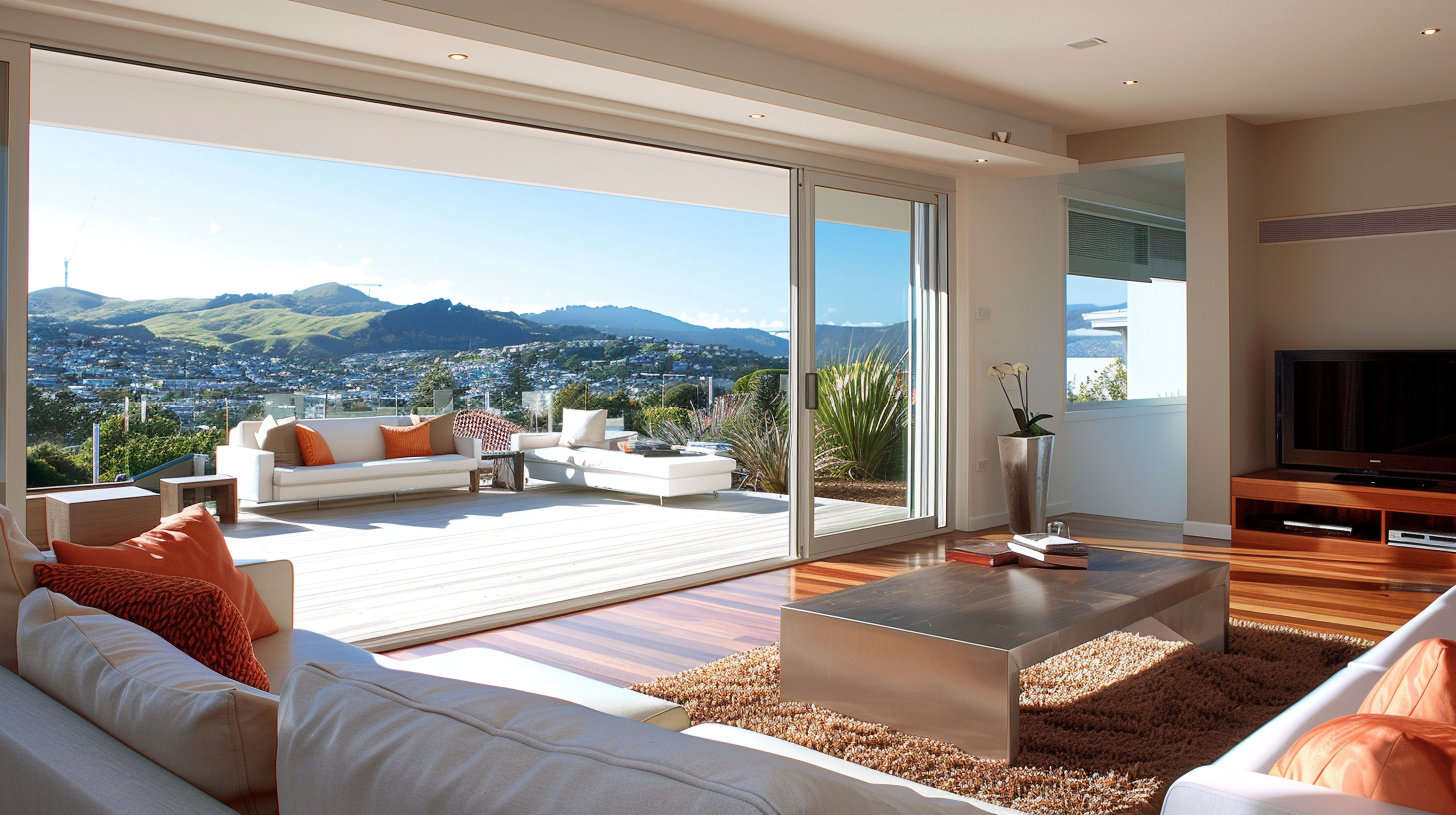 Wide sliding uPVC door with German-engineered rollers for smooth operation
