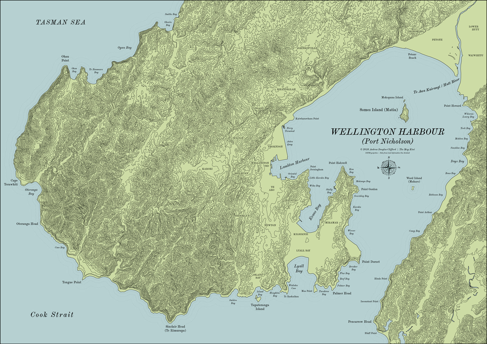 Service area map showing Blue Door uPVC coverage across the Lower North Island, New Zealand