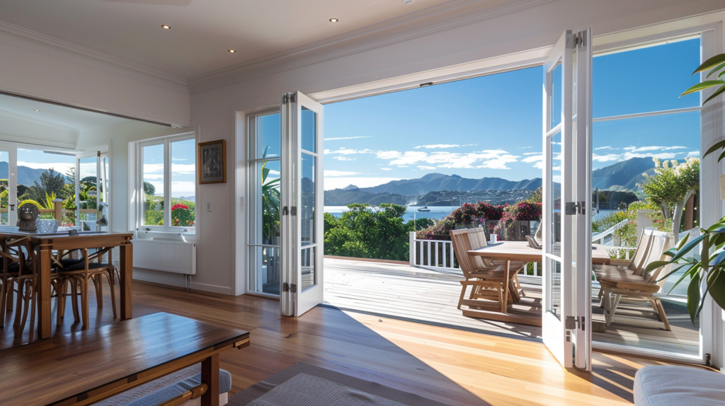 uPVC sliding doors opening onto deck - uPVC Installations Across Wellington